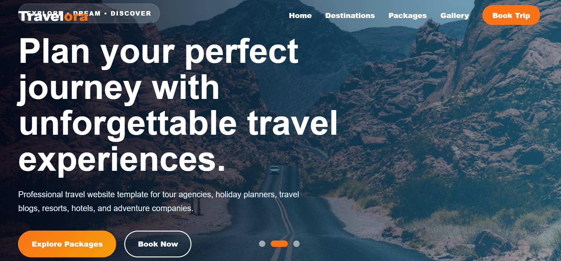 Travel - Single Page Website Template