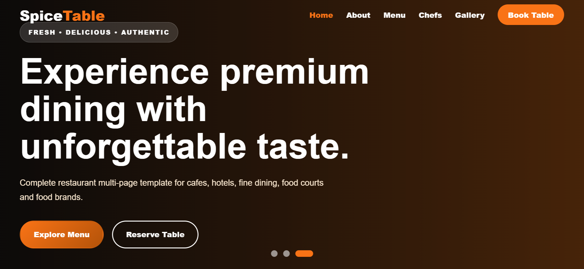 Restaurant - Multipage Template Download