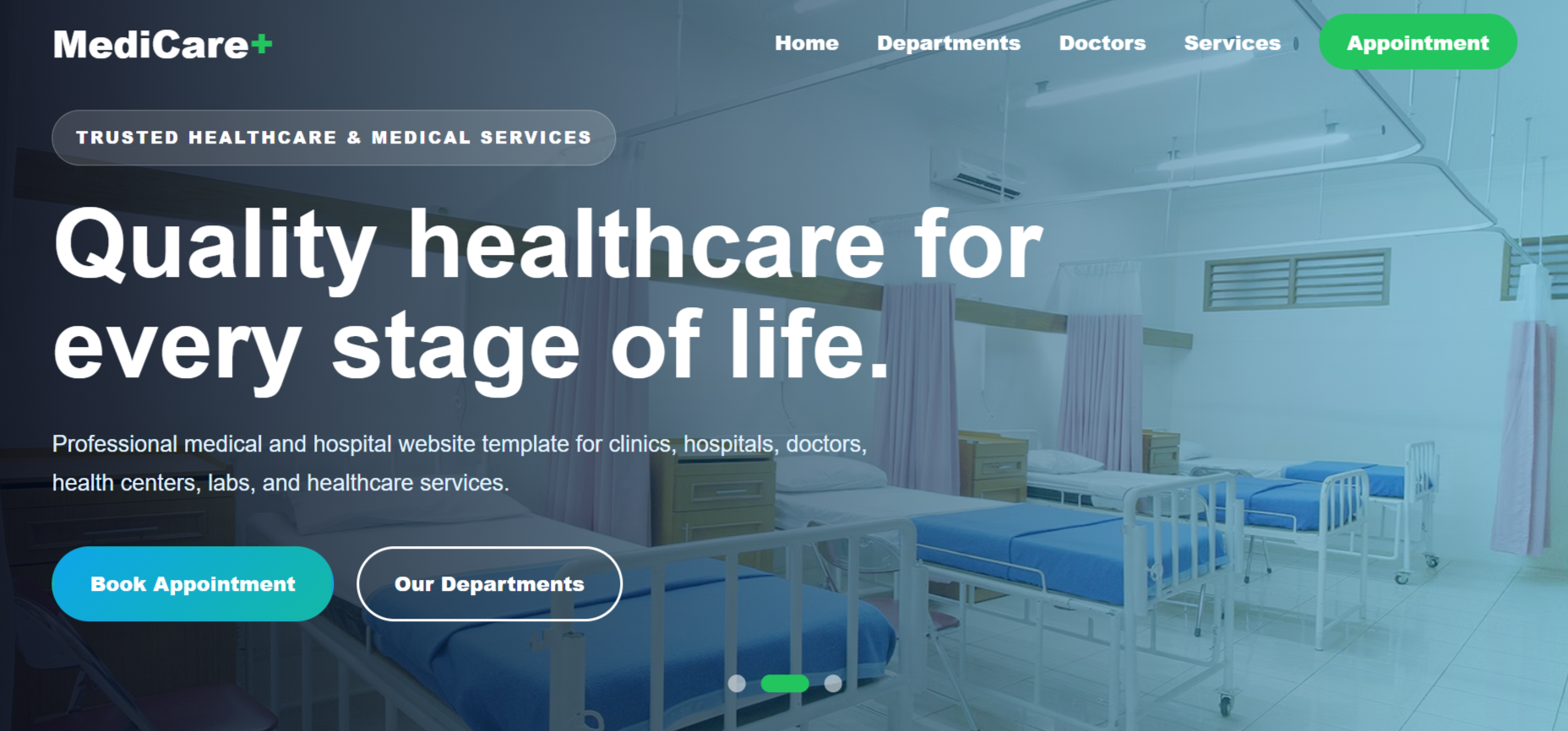 Medical Hospital - Single Page Website Template