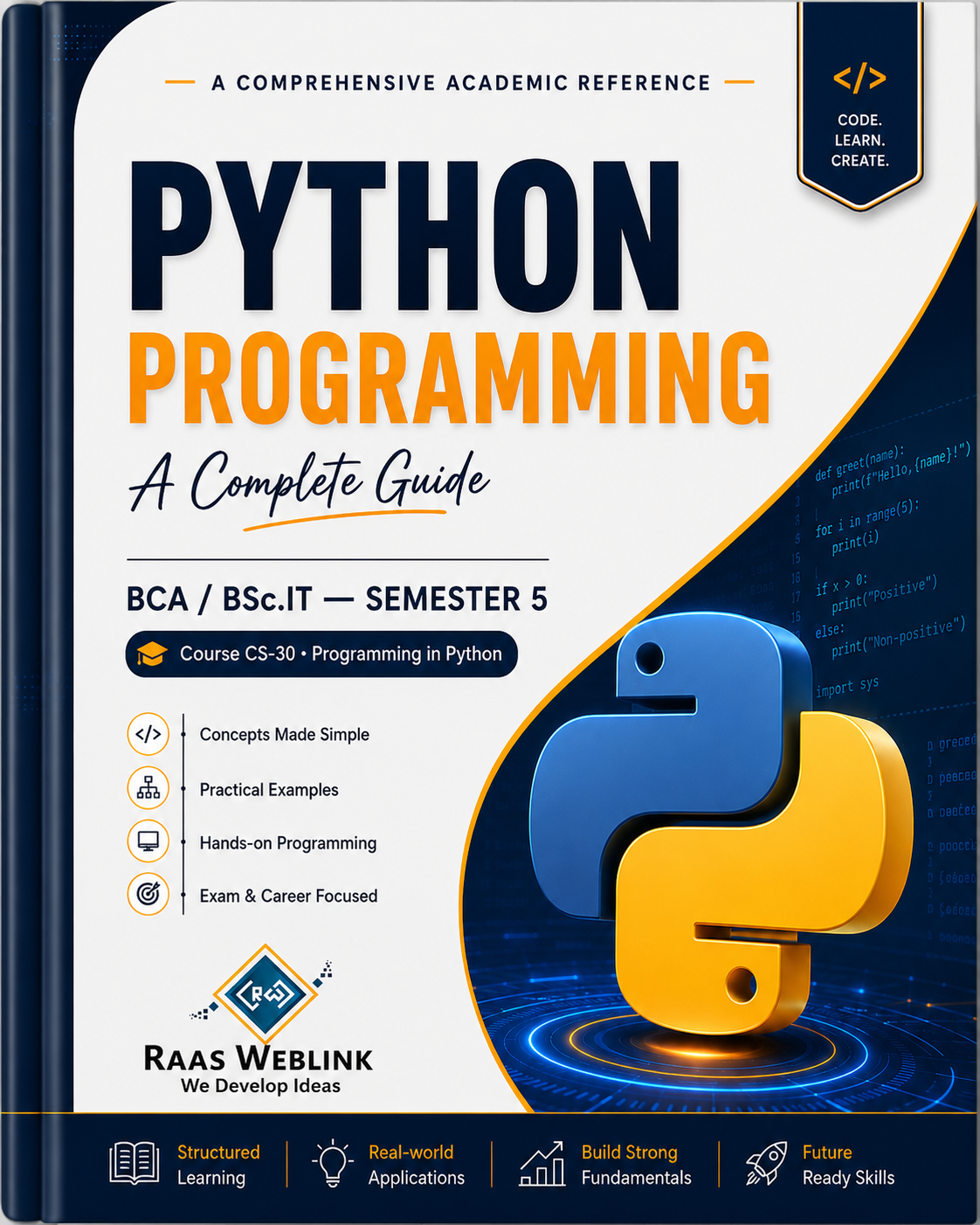 Programming in Python for B.C.A. / B.Sc. (IT)